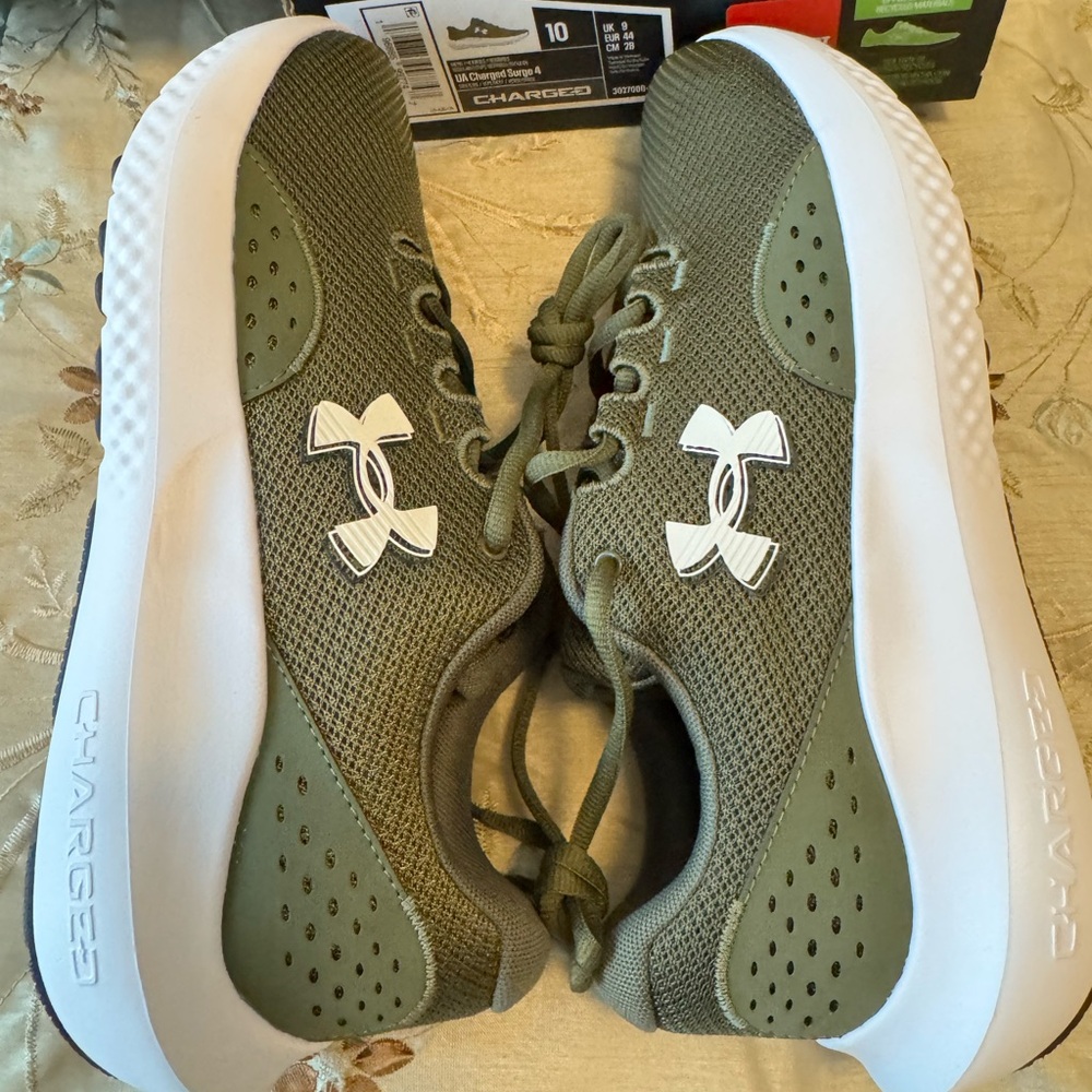Under Armour Olive Green Athletic Shoes - Picture 3 of 11
